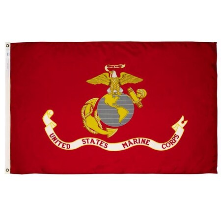 Valley Forge Valley Forge Marine Corps Military Flag 3 ft. W X 5 ft. L BTUSMC3